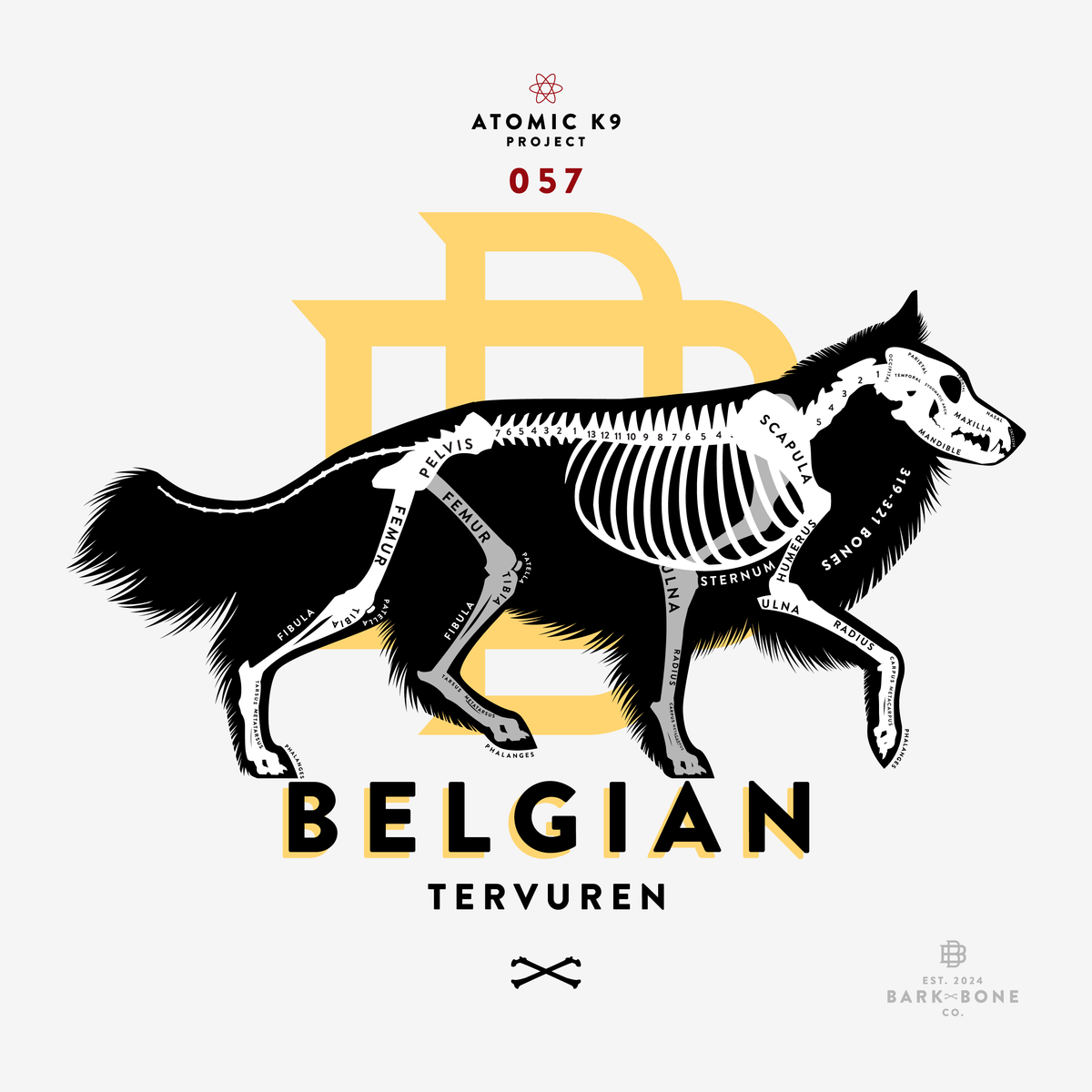 Belgian Tervuren Bone Print 12