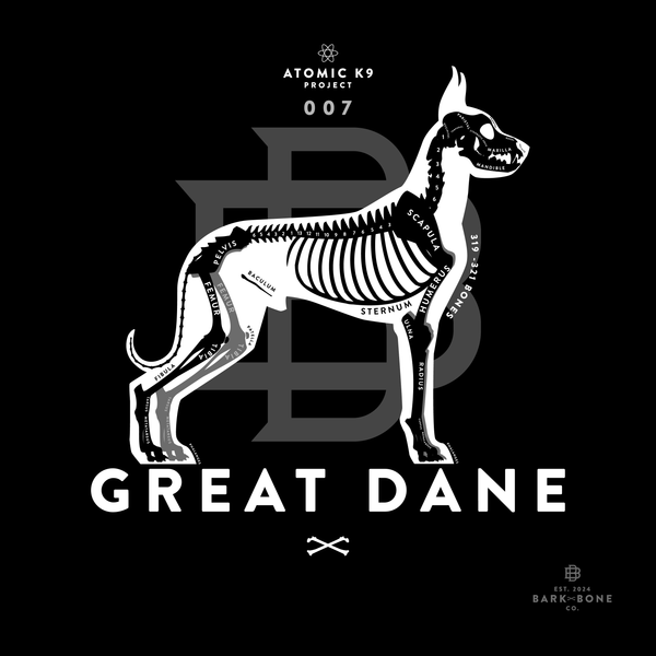 Great Dane Bone Print - 12" x 12"