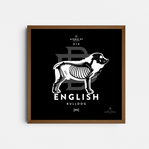 English Bulldog Bone Print - Digital File Only