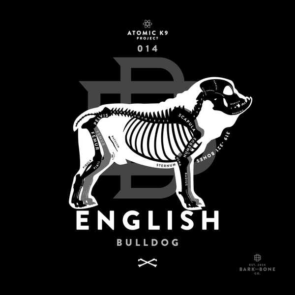 English Bulldog Bone Print - Digital File Only