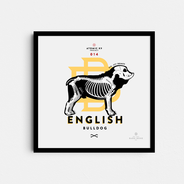 English Bulldog Bone Print - Digital File Only