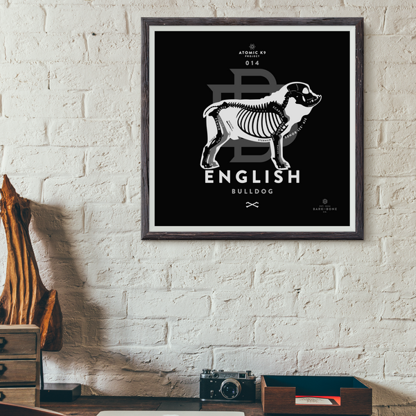 English Bulldog Bone Print - Digital File Only