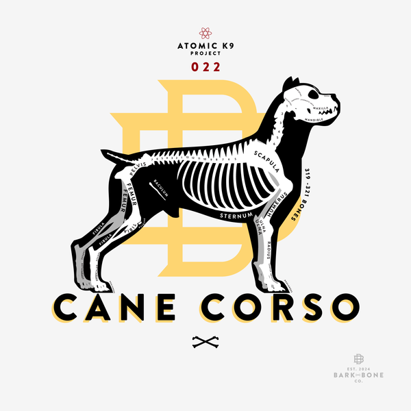 Cane Corso Bone Print - 12" x 12"