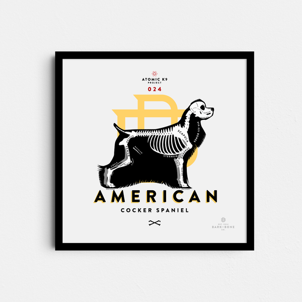 American Cocker Spaniel Bone Print - Digital File Only