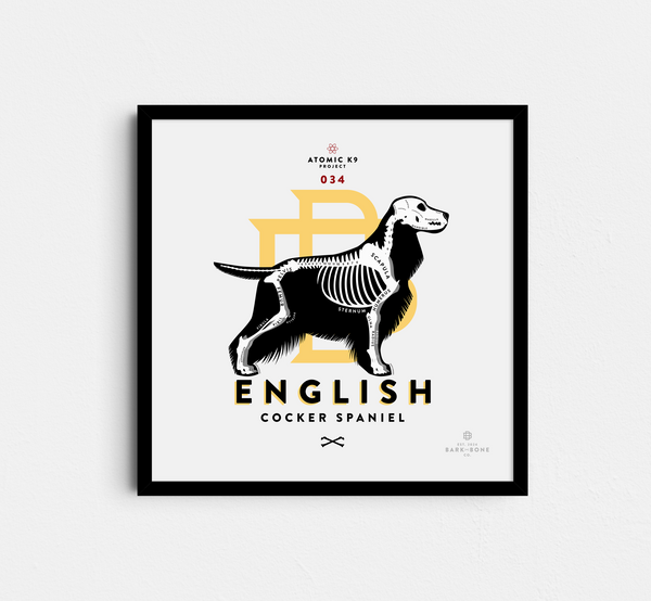 English Cocker Spaniel Bone Print - Digital File Only