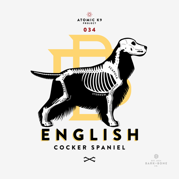 English Cocker Spaniel Bone Print - Digital File Only