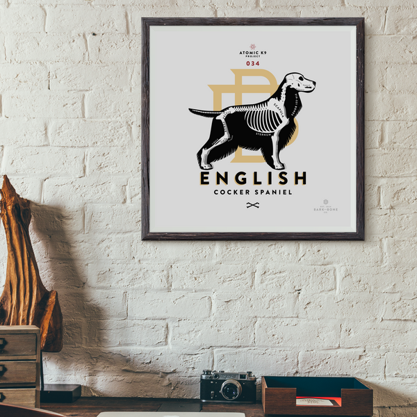 English Cocker Spaniel Bone Print - Digital File Only