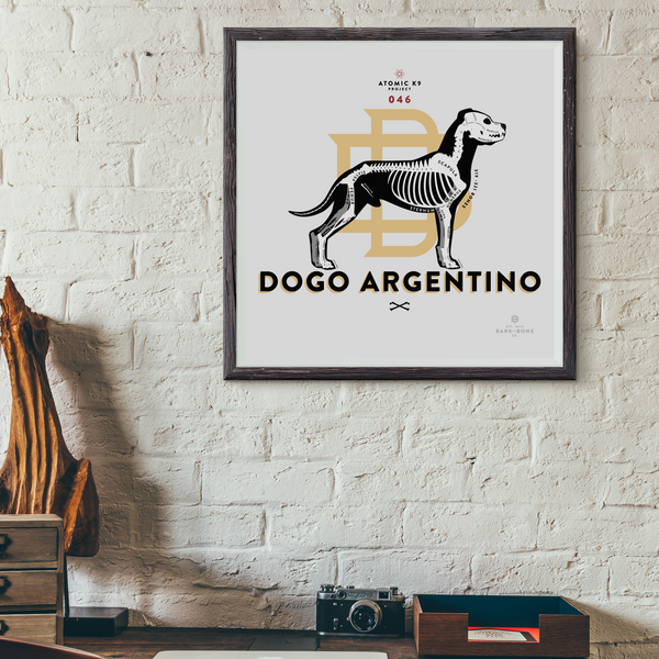 Dogo Argentino Bone Print - 12" x 12"