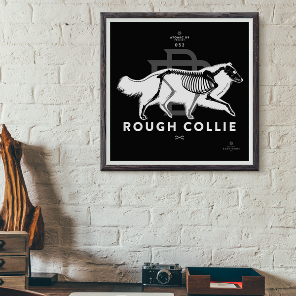 Collie (Rough & Smooth) Bone Print - 12" x 12"