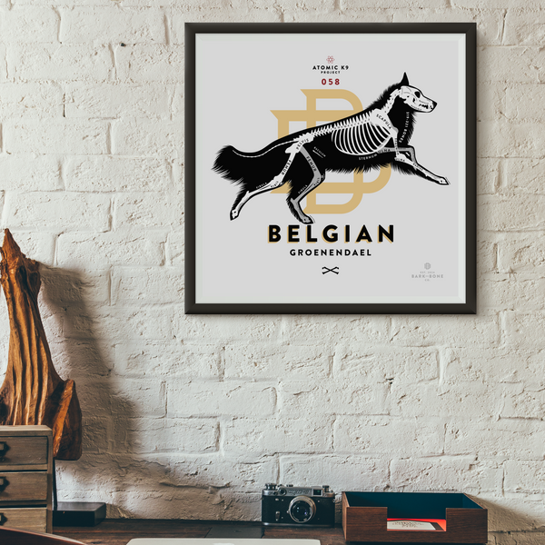 Belgian Groenendael Bone Print - Digital File Only