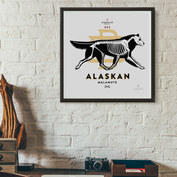 Alaskan Malamute Bone Print - Digital File Only