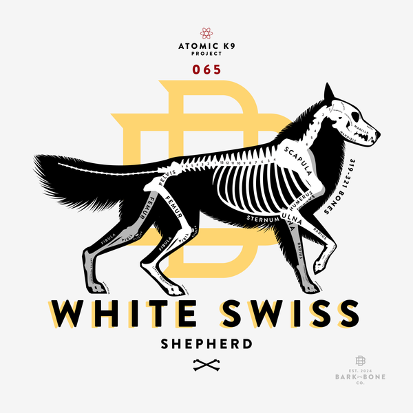 White Swiss Shepherd Bone Print - Digital File Only