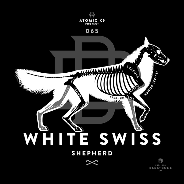 White Swiss Shepherd Bone Print - Digital File Only