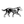 Collie Skin & Bones Vinyl Sticker (3 pack)