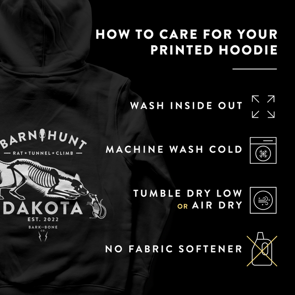 Printed Hoodie Care Instructions